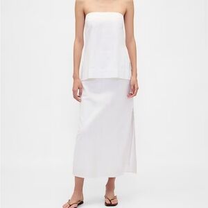 NWT Gap Linen Blend side slit maxi